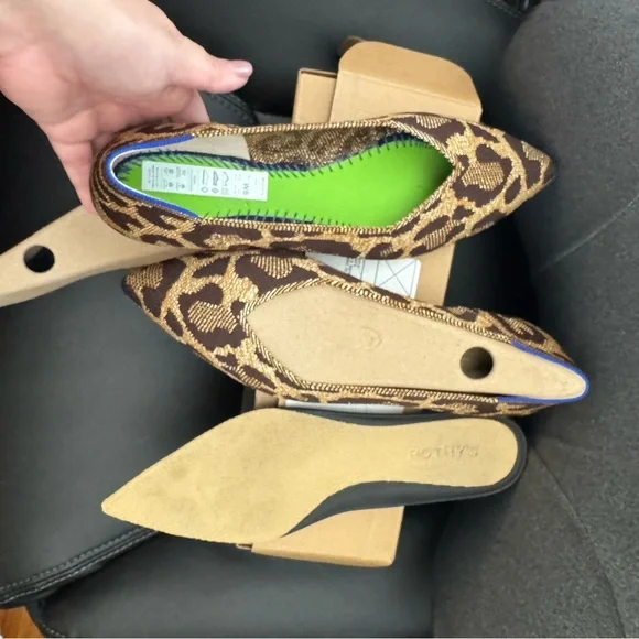 Rothy's Metallic Leopard Print Point II - Picture 3 of 6